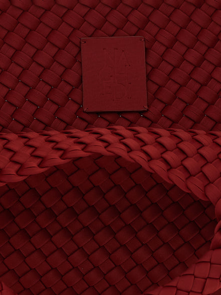 Naghedi St. Barths Medium Deep Red Tote Bag
