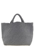 Naghedi St. Barths Double Weave Midi Gray Tote Bag