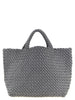 Naghedi St. Barths Double Weave Midi Gray Tote Bag