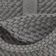 Naghedi St. Barths Double Weave Midi Gray Tote Bag