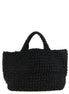 Naghedi St. Barths Double Weave Midi Black Tote Bag