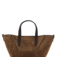 Brunello Cucinelli BC Duo Mini Brown Suede Handbag