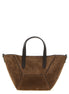 Brunello Cucinelli BC Duo Mini Brown Suede Handbag