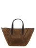 Brunello Cucinelli BC Duo Mini Brown Suede Handbag