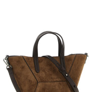 Brunello Cucinelli BC Duo Mini Brown Suede Handbag