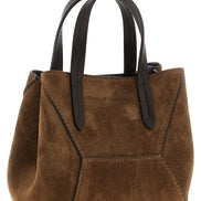 Brunello Cucinelli BC Duo Mini Brown Suede Handbag