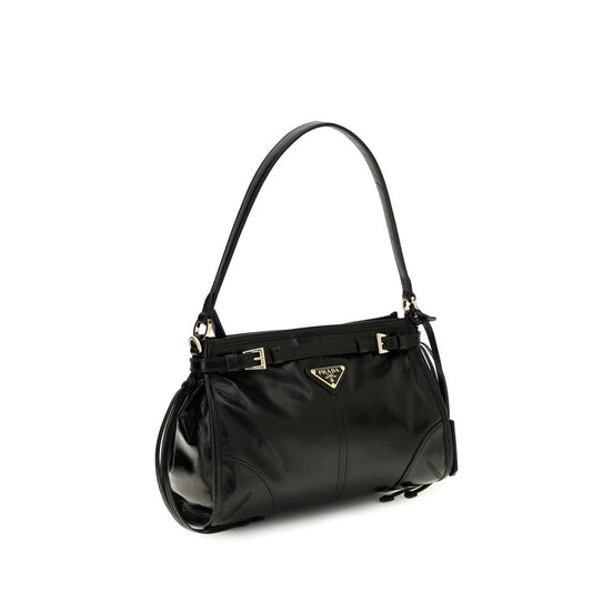 Prada Black Calf Leather Bos Taurus Handbag