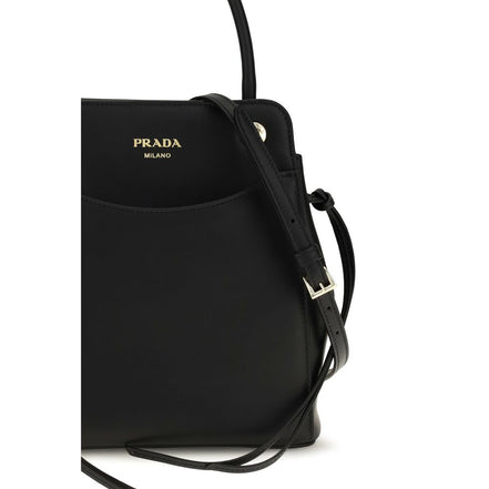Γυναικεία τσάντα ώμου Prada από μαύρο δέρμα μοσχαριού Bos Taurus  