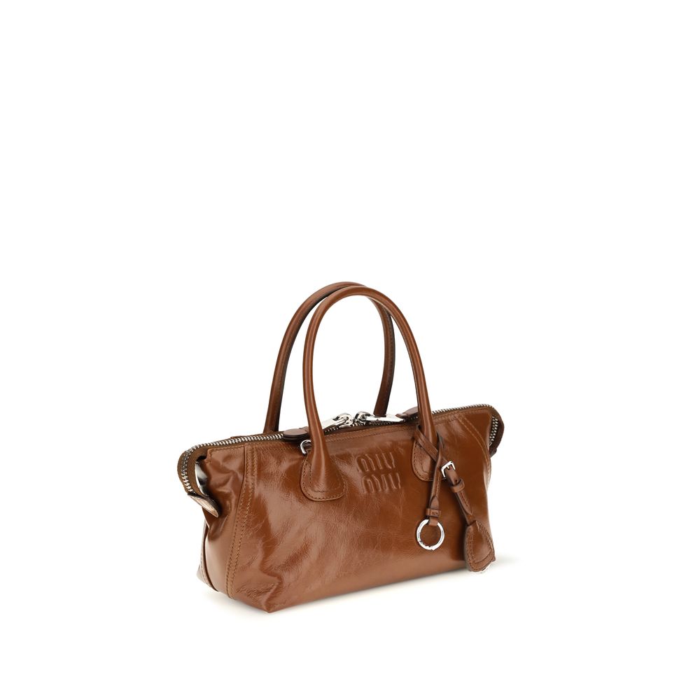 Miu Miu Brown Calf Leather Bos Taurus Handbag