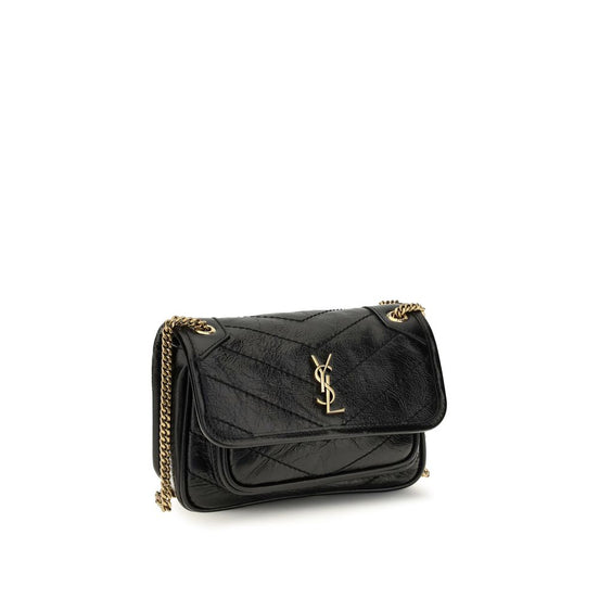 Saint Laurent Black Calf Leather Bos Taurus Shoulder Bag
