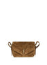Saint Laurent Brown Suede Leather Shoulder Bag