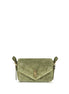 Saint Laurent Bicolor Suede Leather Shoulder Bag