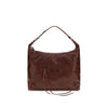 Balenciaga Bordeaux Τσάντα Ώμου από Δέρμα Αρνιού Ovis Aries Aries