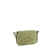Saint Laurent Bicolor Suede Leather Shoulder Bag