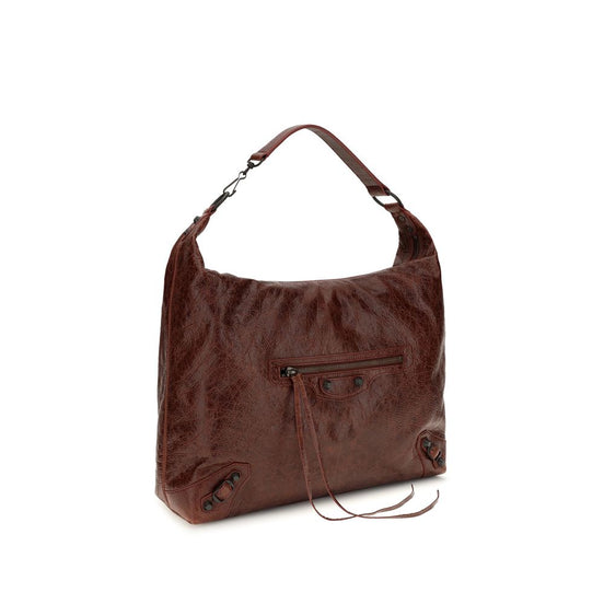 Balenciaga Bordeaux Lamb Ovis Aries Aries Shoulder Bag