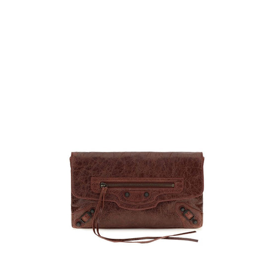 Balenciaga Bordeaux Lamb Ovis Aries Aries Clutch Bag