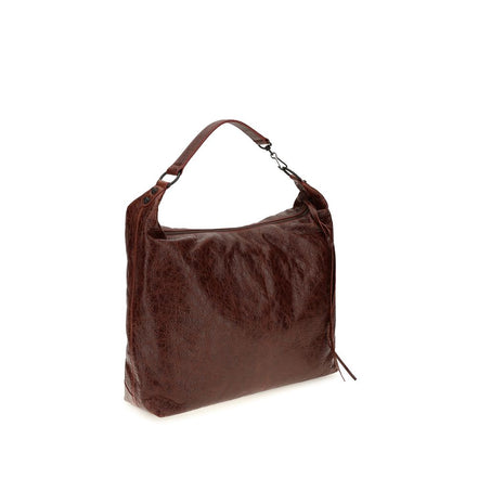Balenciaga Bordeaux Τσάντα Ώμου από Δέρμα Αρνιού Ovis Aries Aries