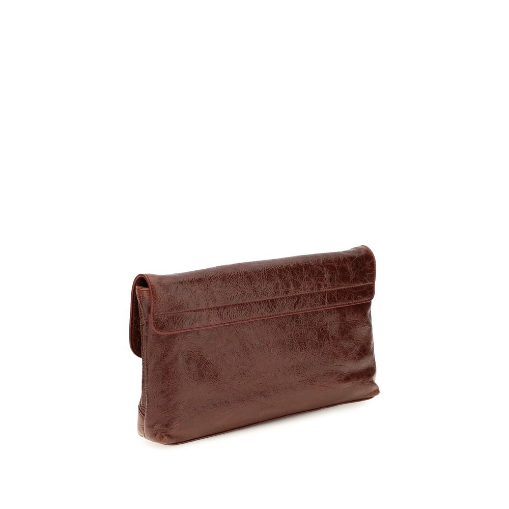 Τσάντα clutch Balenciaga Ovis Aries Aries από δέρμα αρνιού Bordeaux