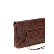 Τσάντα clutch Balenciaga Ovis Aries Aries από δέρμα αρνιού Bordeaux
