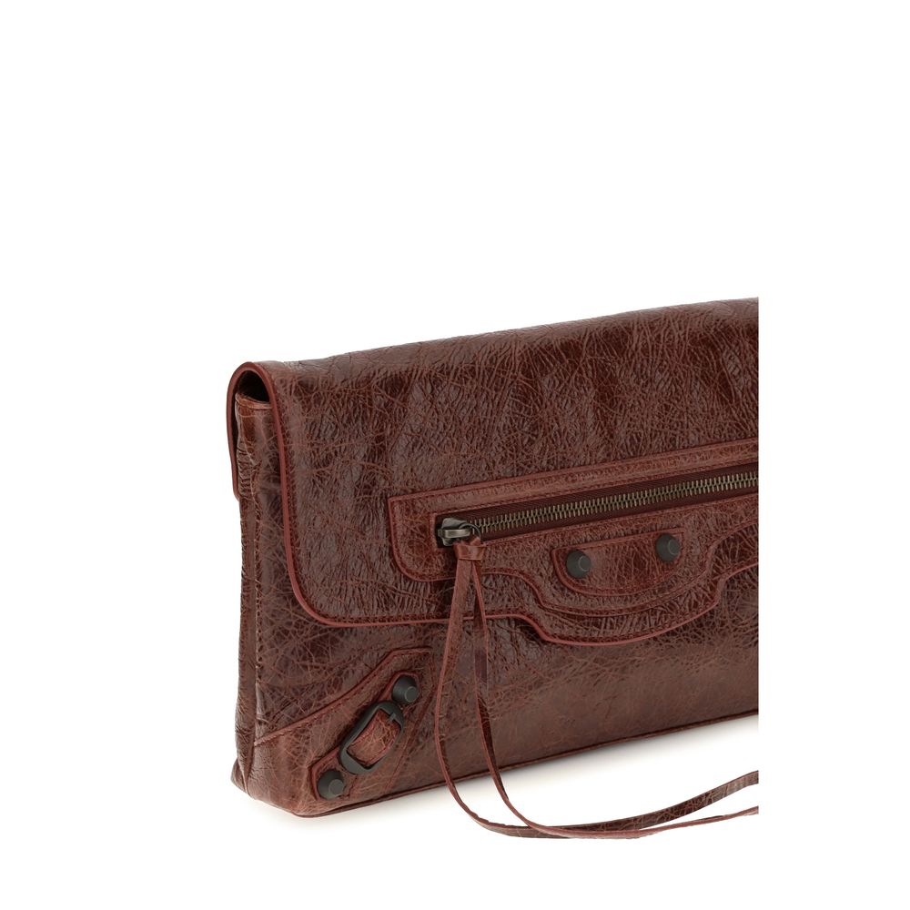 Τσάντα clutch Balenciaga Ovis Aries Aries από δέρμα αρνιού Bordeaux