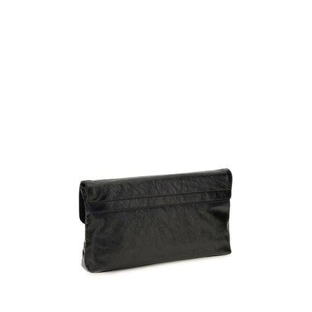 Balenciaga Black Lamb Ovis Aries Aries Clutch Bag