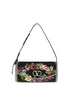 Valentino Garavani Black Satin Shoulder Bag