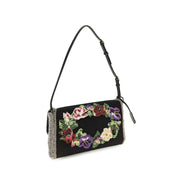 Valentino Garavani Black Satin Shoulder Bag