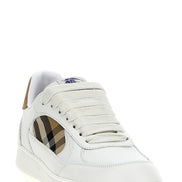 Burberry Beige Leather Low Top Sneakers