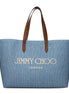 Jimmy Choo Light Blue Fabric Shoulder Bag