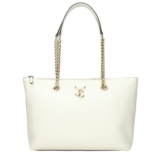 Jimmy Choo White Leather Shoulder Bag