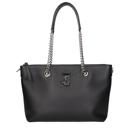 Jimmy Choo Black Leather Shoulder Bag