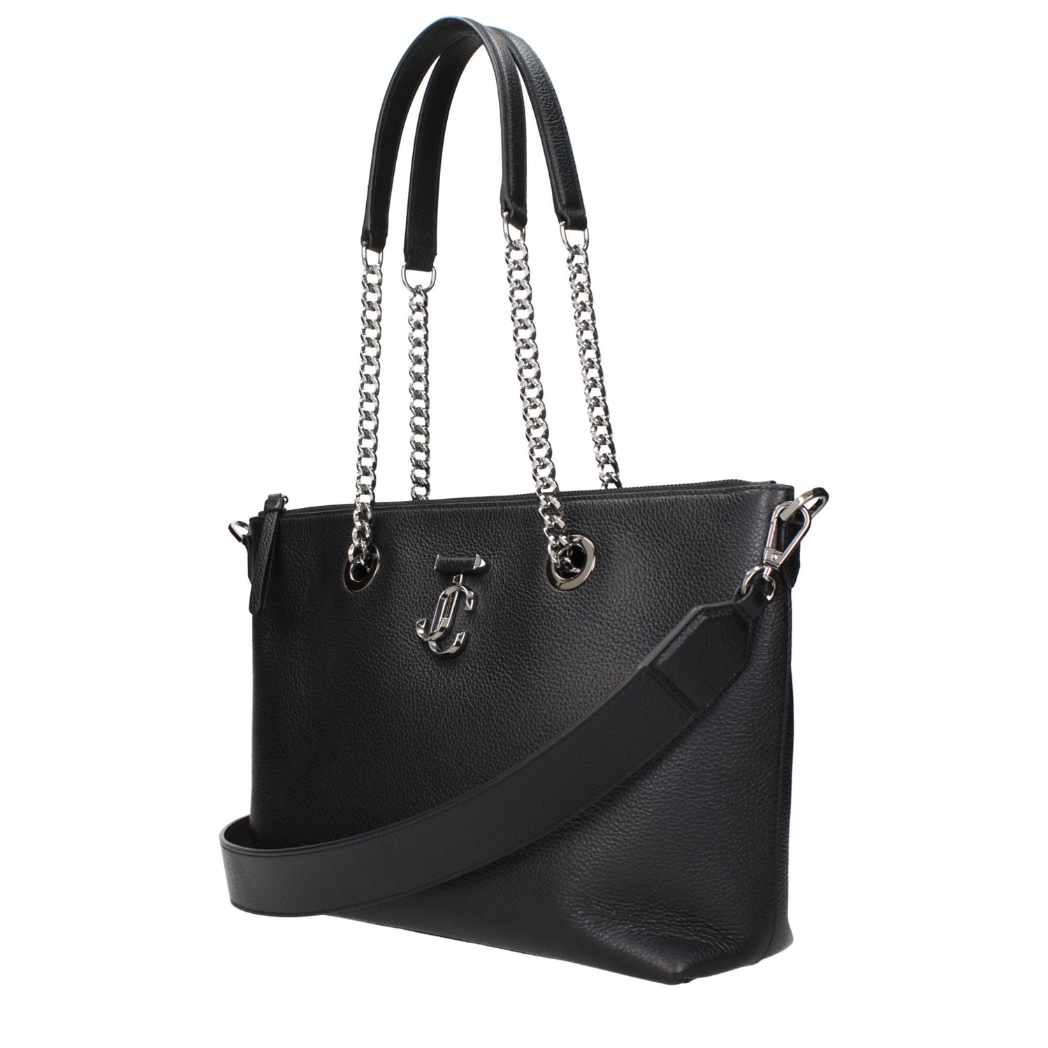 Jimmy Choo Black Leather Shoulder Bag