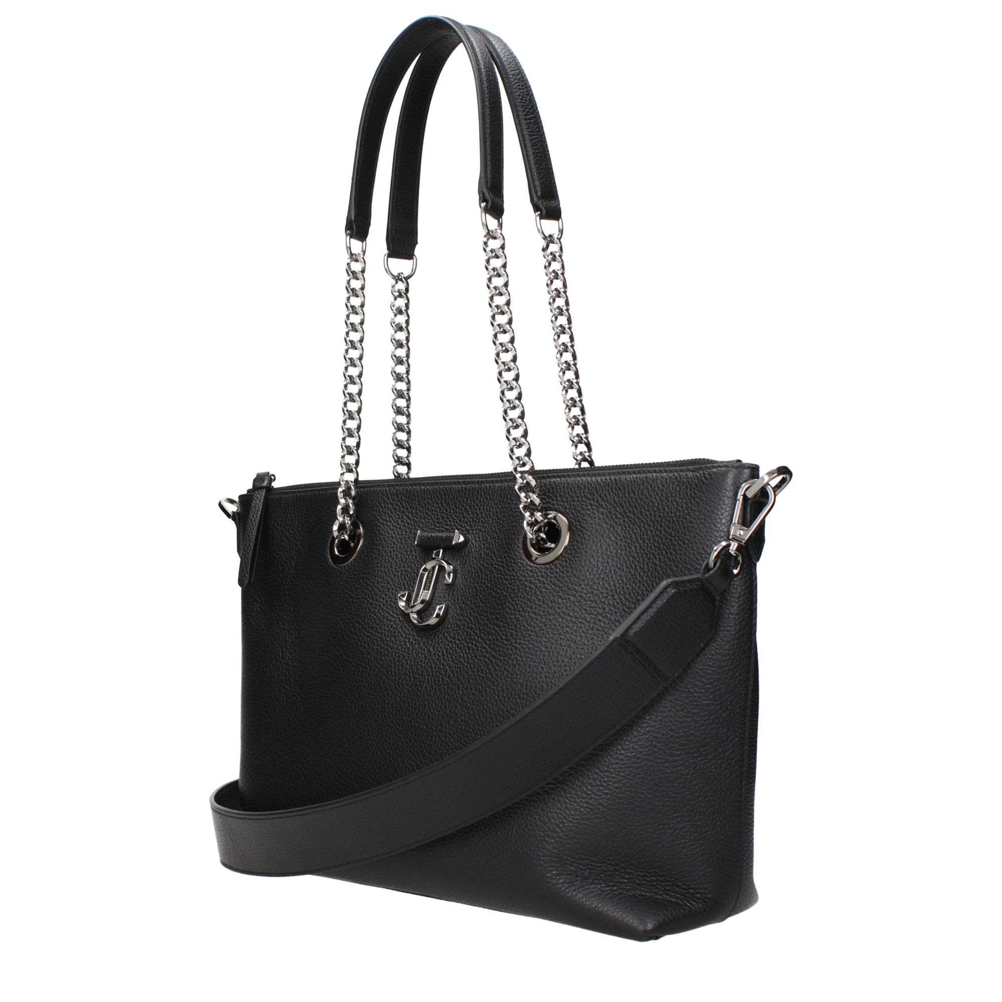 Jimmy Choo Black Leather Shoulder Bag