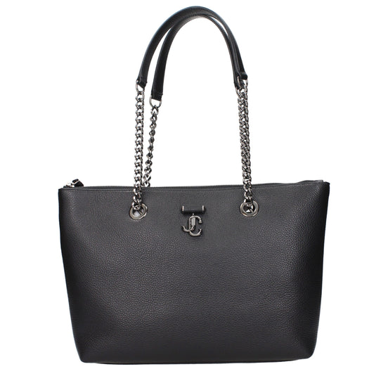 Jimmy Choo Black Leather Shoulder Bag