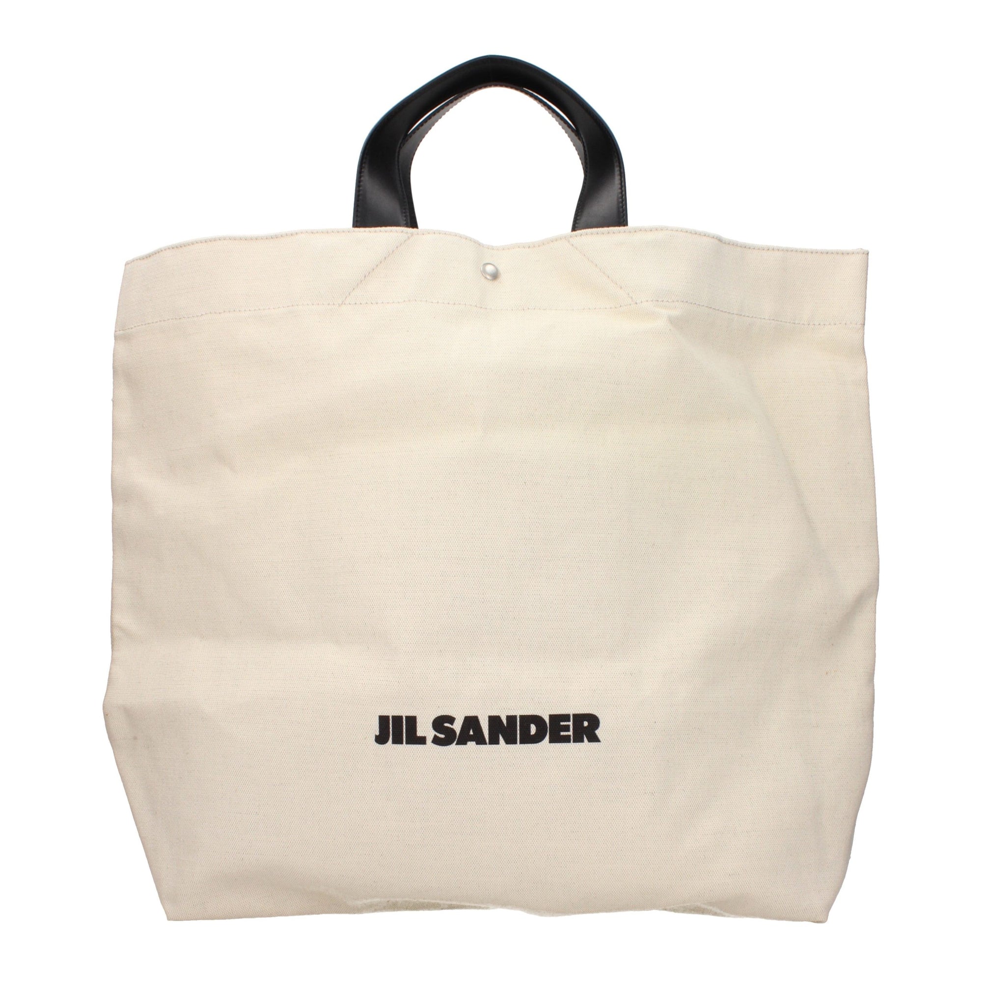 Τσάντα χειρός από μπεζ ύφασμα Jil Sander  