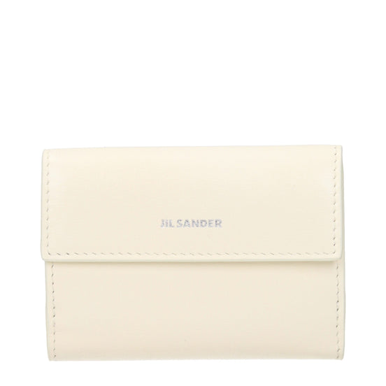 Jil Sander White Leather Wallet
