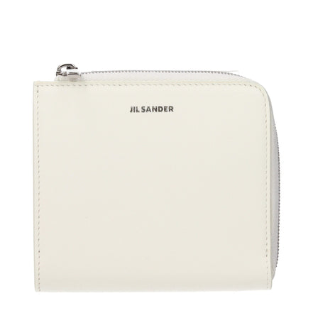 Jil Sander White Leather Wallet