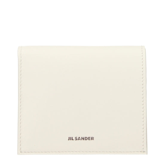 Jil Sander White Leather Wallet