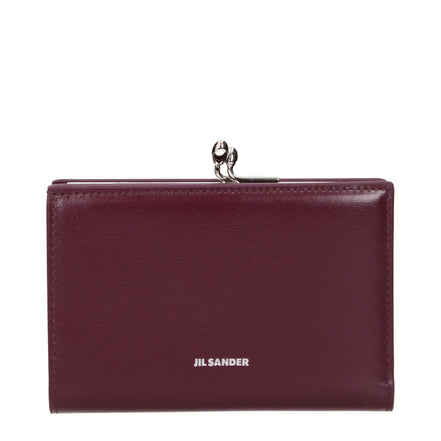 Jil Sander Red Leather Wallet