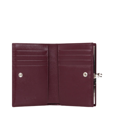 Jil Sander Red Leather Wallet