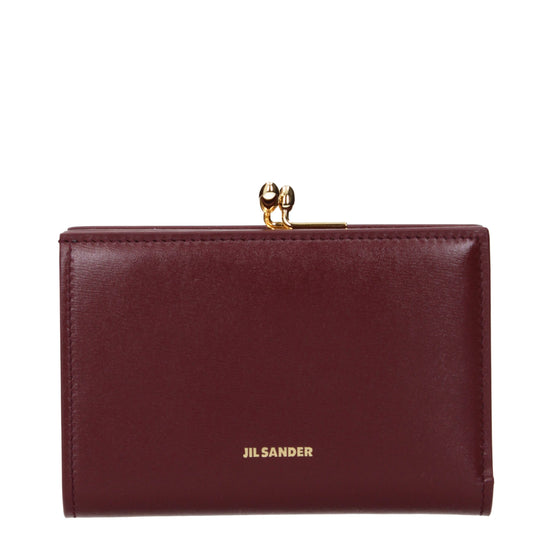 Jil Sander Red Leather Wallet