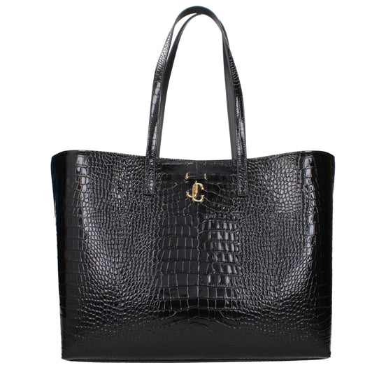 Jimmy Choo Black Leather Shoulder Bag