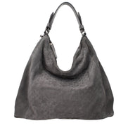 Jimmy Choo Gray Leather Shoulder Bag