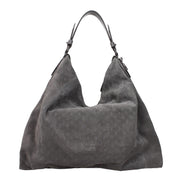Jimmy Choo Gray Leather Shoulder Bag