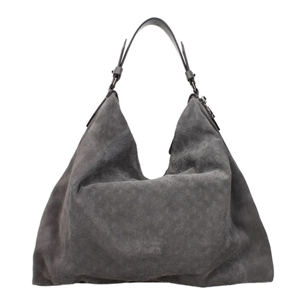 Jimmy Choo Gray Leather Shoulder Bag
