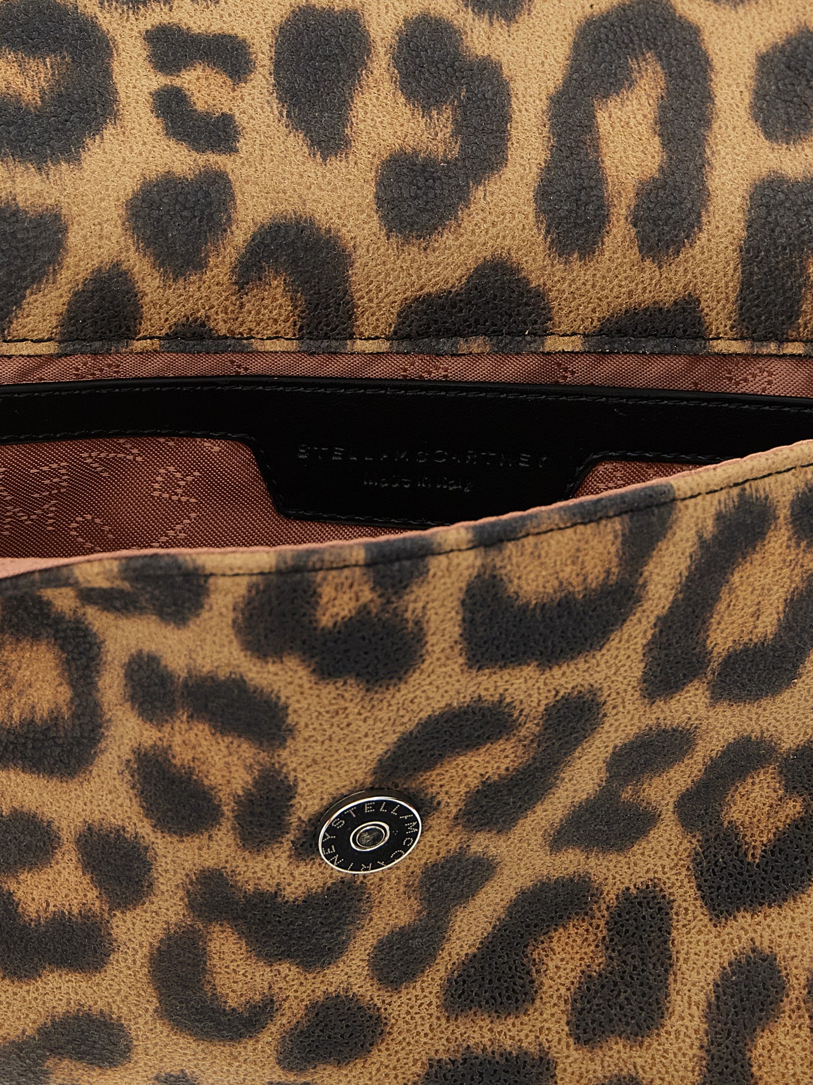 Καφέ clutch τσάντα από πολυεστέρα Stella McCartney  