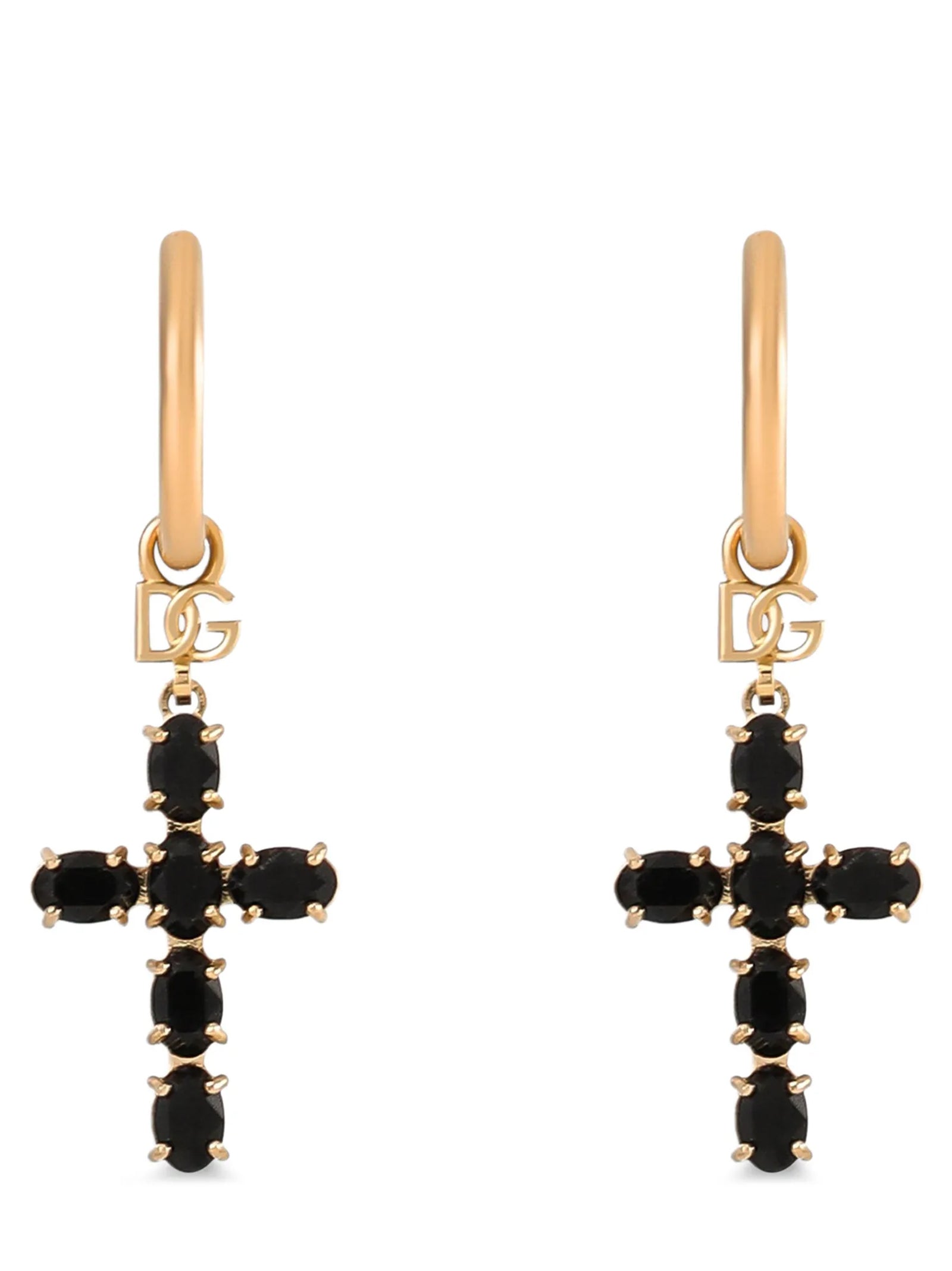 Dolce & Gabbana Black Brass Earrings