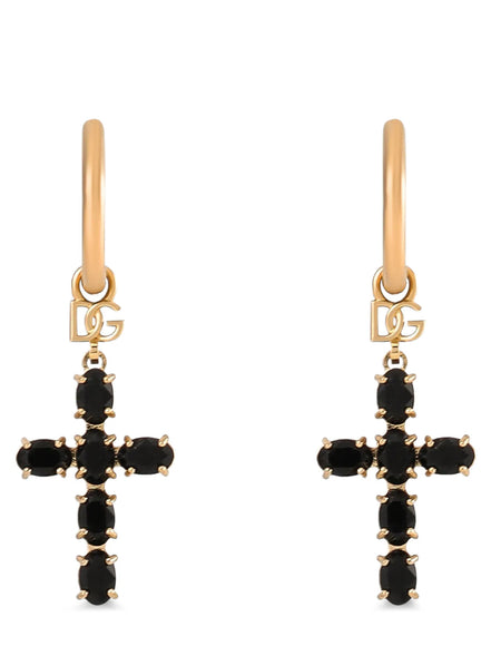Dolce & Gabbana Black Brass Earrings