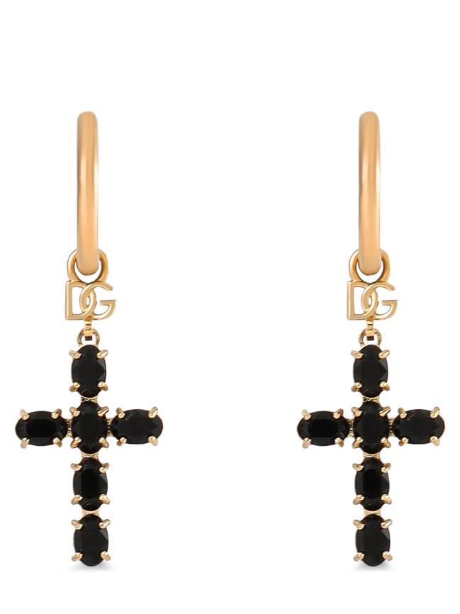 Dolce & Gabbana Black Brass Earrings