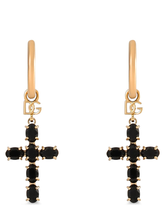 Dolce & Gabbana Black Brass Earrings